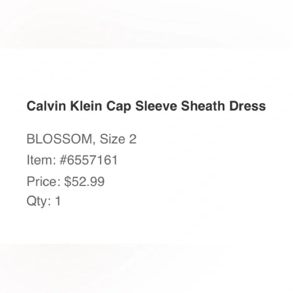 CALVIN KLEIN Cap Sleeve Lined Sheath Dress - Picture 9 of 9
